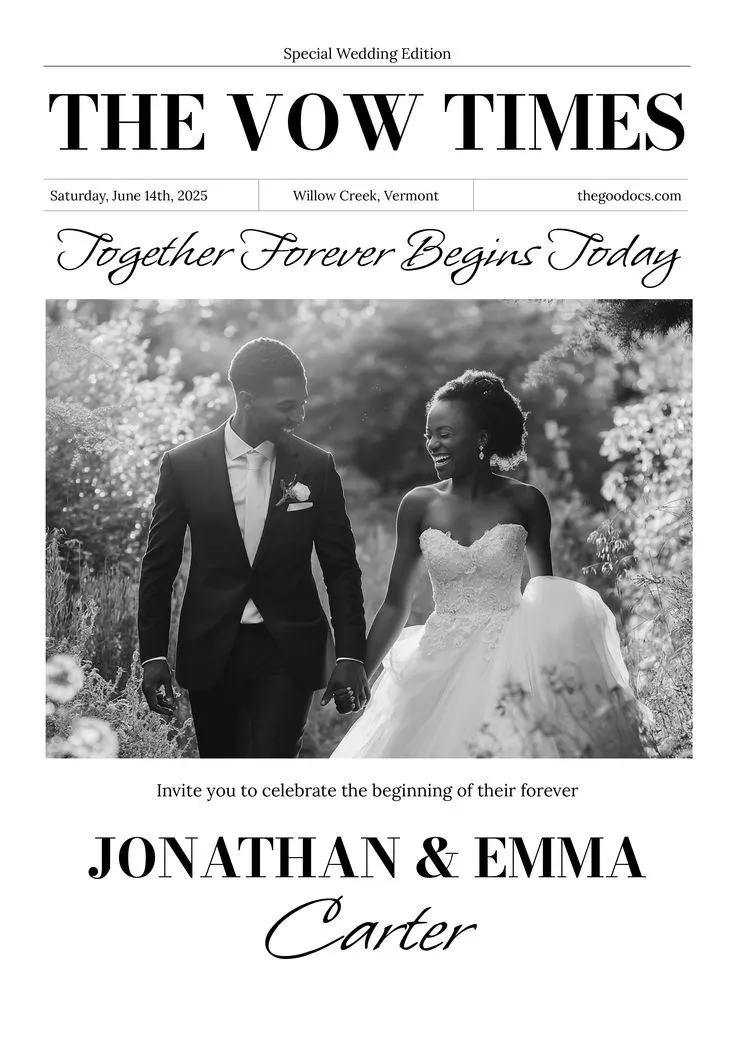Wedding Newspaper